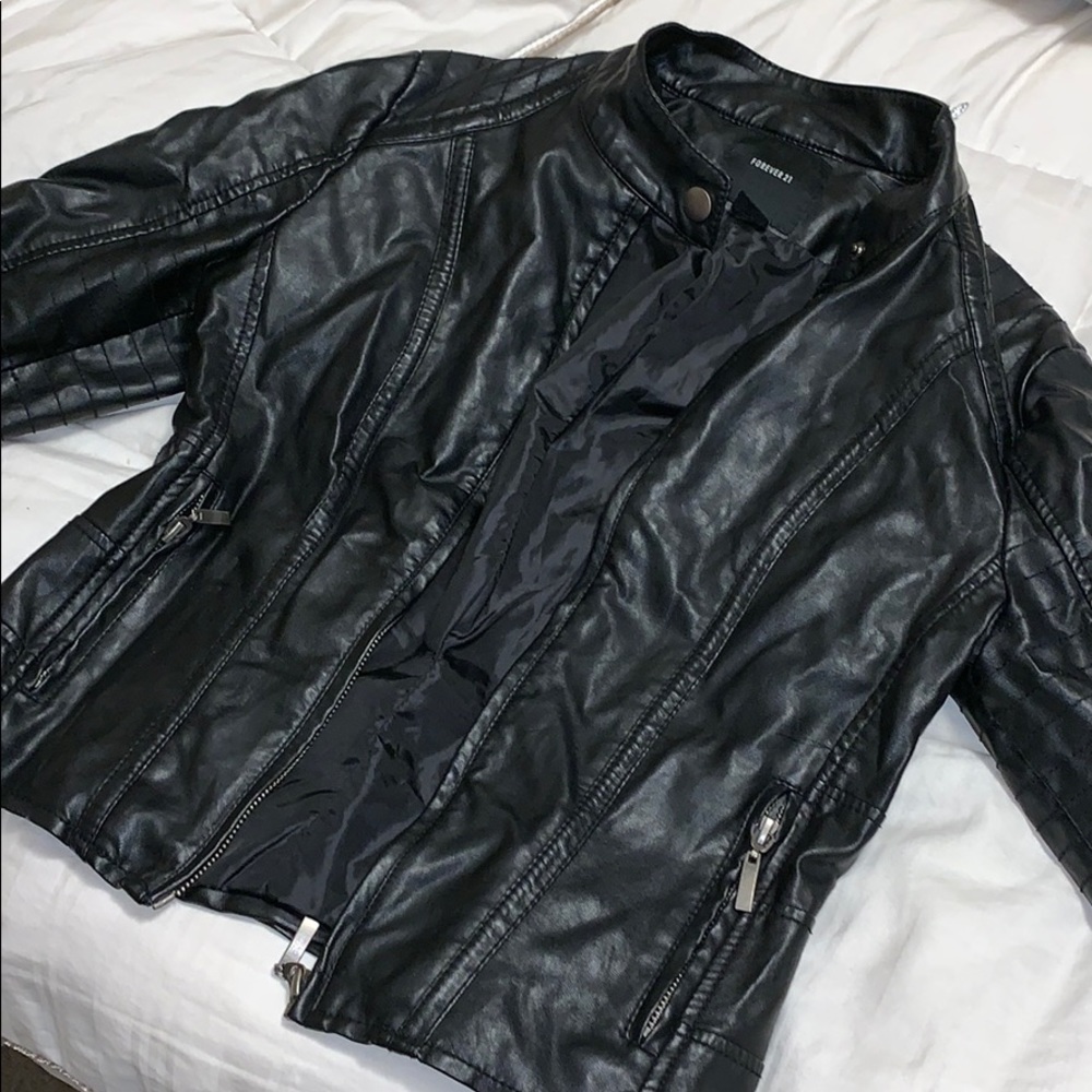 Faux leather jacket